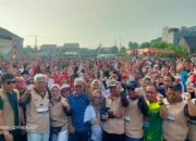 Ribuan Warga Kenten Laut Ikuti Senam Sehat dan Pengukuhan Relawan PATAKA untuk Calon Gubernur Sumsel