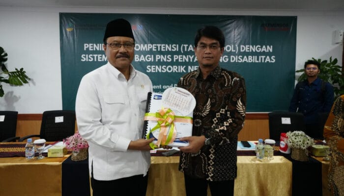 Kemensos Luncurkan Penilaian Kompetensi CACT Text2Voice untuk PNS Disabilitas Sensorik Netra