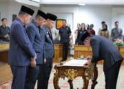 Pj Walikota Palembang Lantik 5 Pejabat Eselon II untuk Penyegaran