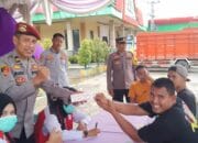 Polres Prabumulih Lakukan Pemeriksaan Kesehatan Pengemudi dan Penumpang di Pospam Cambai