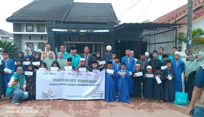 Berbagi Berkah Ramadan, PT Angkasa Pura II Santuni Anak Yatim dan Duafa di TPQ Miftahul Jannah