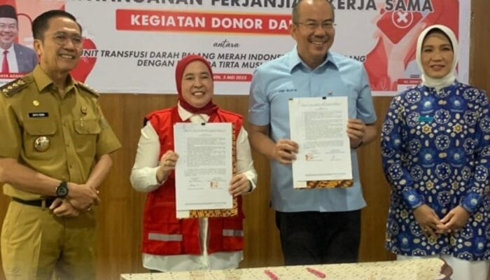 PMI Palembang Gandeng Perumda Tirta Musi, Dorong Gerakan Donor Darah Massal