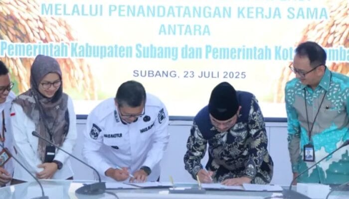 Pemkot Palembang dan Pemkab Subang Teken Kerja Sama, Dukung Distribusi Pangan dan  Pengendalian Inflasi