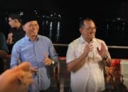 Makan Bersama di Kapal Musi Cruise, Kota Palembang Dipuji Menteri Hukum RI