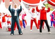 Feby Deru Ajak Warga Sumsel Jaga Kesehatan Jantung Lewat Senam Sehat di Kambang Iwak