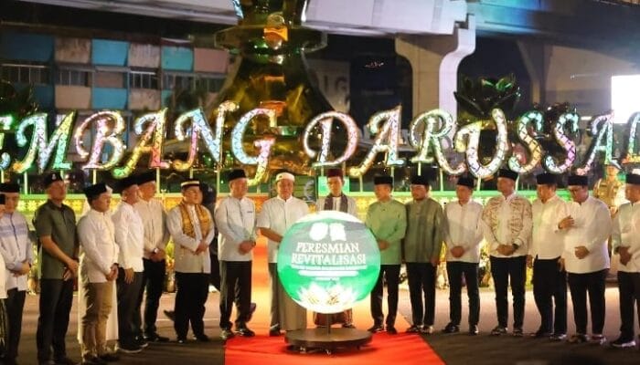 Ratu Dewa Resmikan Tugu Palembang Darussalam, Ikon Baru Kota Tertua di Indonesia