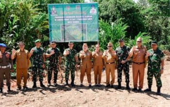 Bupati Musi Rawas Dampingi Pangdam II Sriwijaya Tinjau Pembangunan Marshalling Area Yonif TP 947 Pangeran Amin