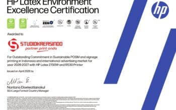 STUDIO KREASINDO PALEMBANG HADIRKAN TEKNOLOGI CETAK MASA DEPAN DENGAN HP LATEX