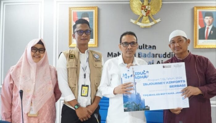 InJourney Airports SMB II Palembang Salurkan Hewan Qurban untuk Santri TPQ Miftahul Jannah
