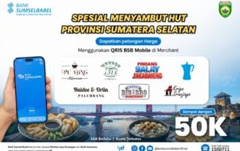Sambut HUT Sumsel ke-80, Bank Sumsel Babel Hadirkan Promo QRIS di Merchant Favorit Palembang