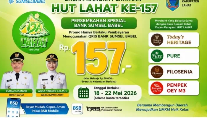 Bank Sumsel Babel Dongkrak UMKM Lewat Promo Belanja Rp157 Spesial HUT Lahat,