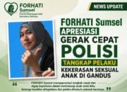 FORHATI Sumsel Apresiasi Gerak Cepat Polisi Tangkap Pelaku Kekerasan Seksual Anak di Gandus