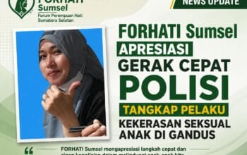 FORHATI Sumsel Apresiasi Gerak Cepat Polisi Tangkap Pelaku Kekerasan Seksual Anak di Gandus