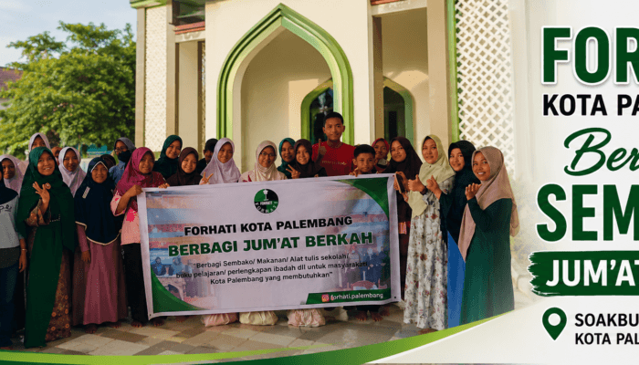 FORHATI Kota Palembang Tebar Kepedulian, Berbagi Sembako Jum’at Berkah di Suak Bujang Gandus