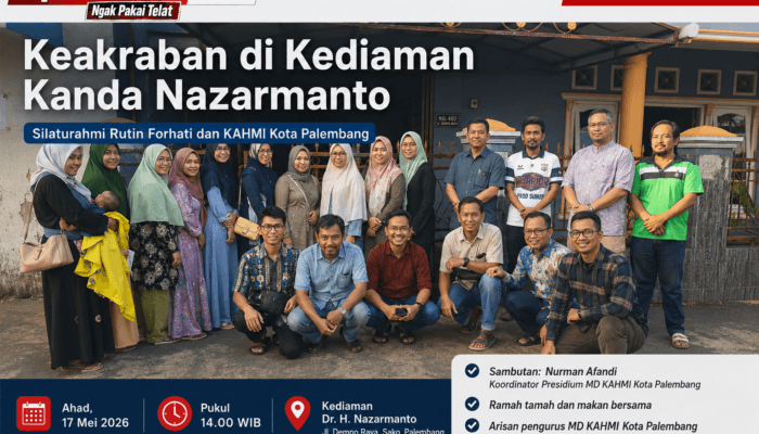 Keakraban di Kediaman Kanda Nazarmanto silaturahmi rutin Forhati dan KAHMI Kota Palembang