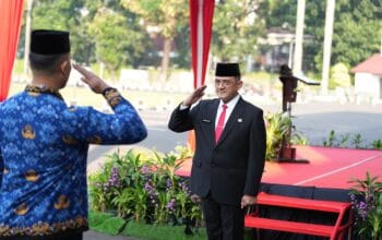 Sekda Sumsel Edward Candra Pimpin Upacara Hari Lahir Pancasila