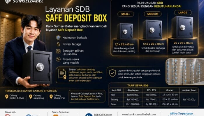 Simpan Aset Berharga Tanpa Waswas, Bank Sumsel Babel Punya Solusinya