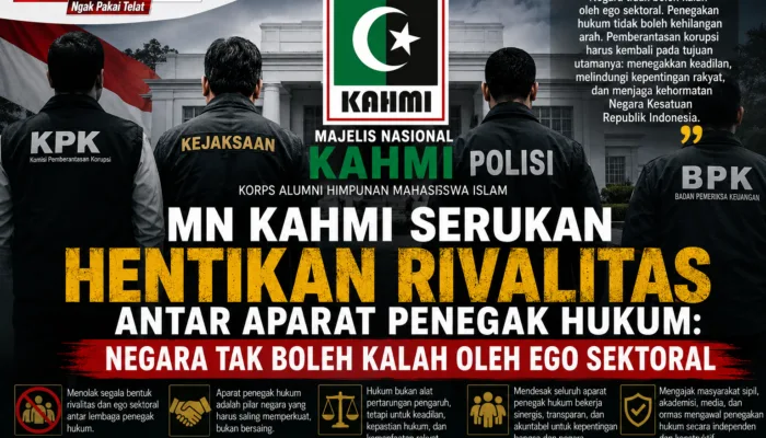 MN KAHMI Serukan Hentikan Rivalitas Antar Aparat Penegak Hukum: Negara Tak Boleh Kalah oleh Ego Sektoral