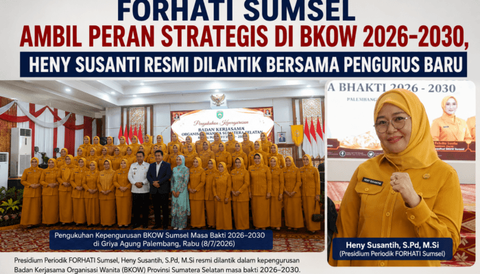 FORHATI Sumsel Ambil Peran Strategis di BKOW 2026–2030, Heny Susanti Resmi Dilantik Bersama Pengurus Baru