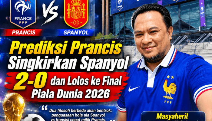 Prediksi Prancis Singkirkan Spanyol 2-0 dan Lolos ke Final Piala Dunia 2026