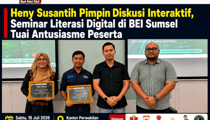 Heny Susantih Pimpin Diskusi Interaktif, Seminar Literasi Digital di BEI Sumsel Tuai Antusiasme Peserta