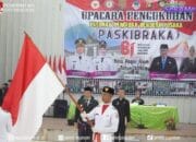 Wako Resmi Kukuhkan 70 Anggota Paskibraka Kota Pagar Alam Tahun 2026
